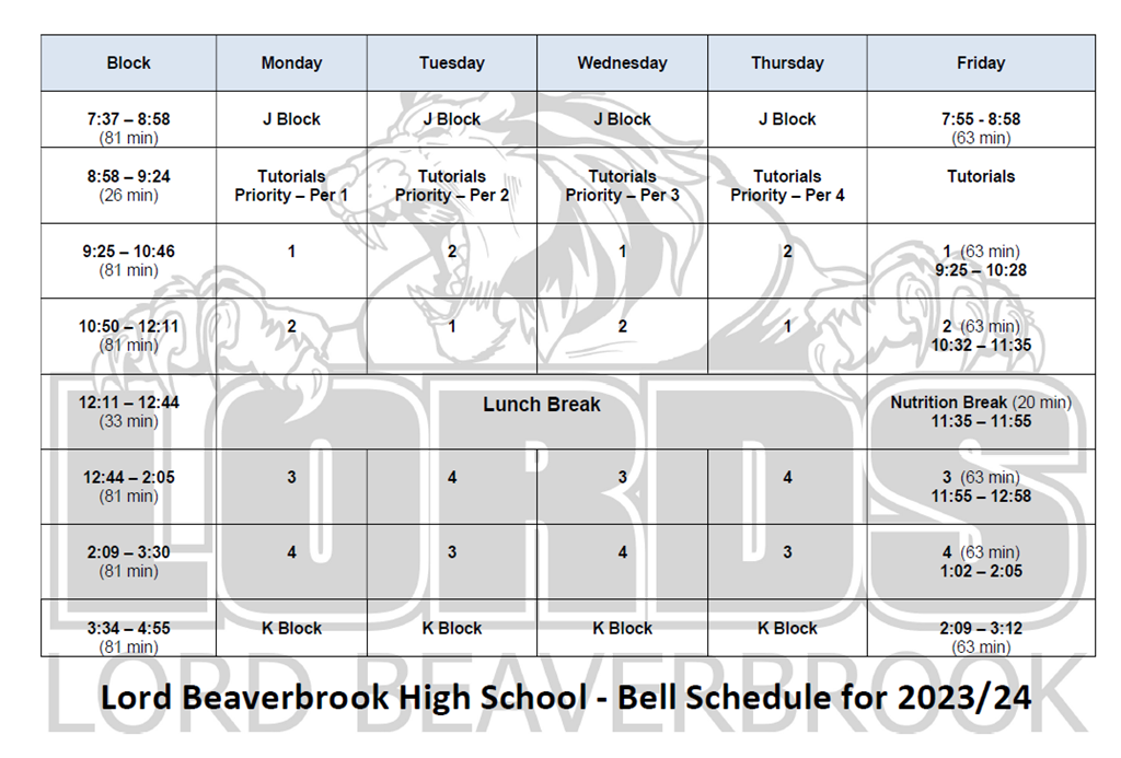 office-hours-bell-times-lord-beaverbrook-high-school